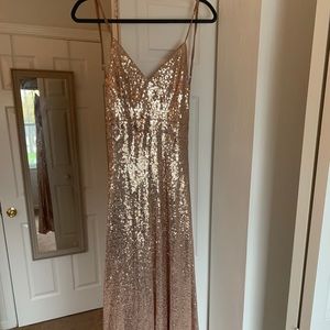 Rose Gold Sequin bridesmaid dress
